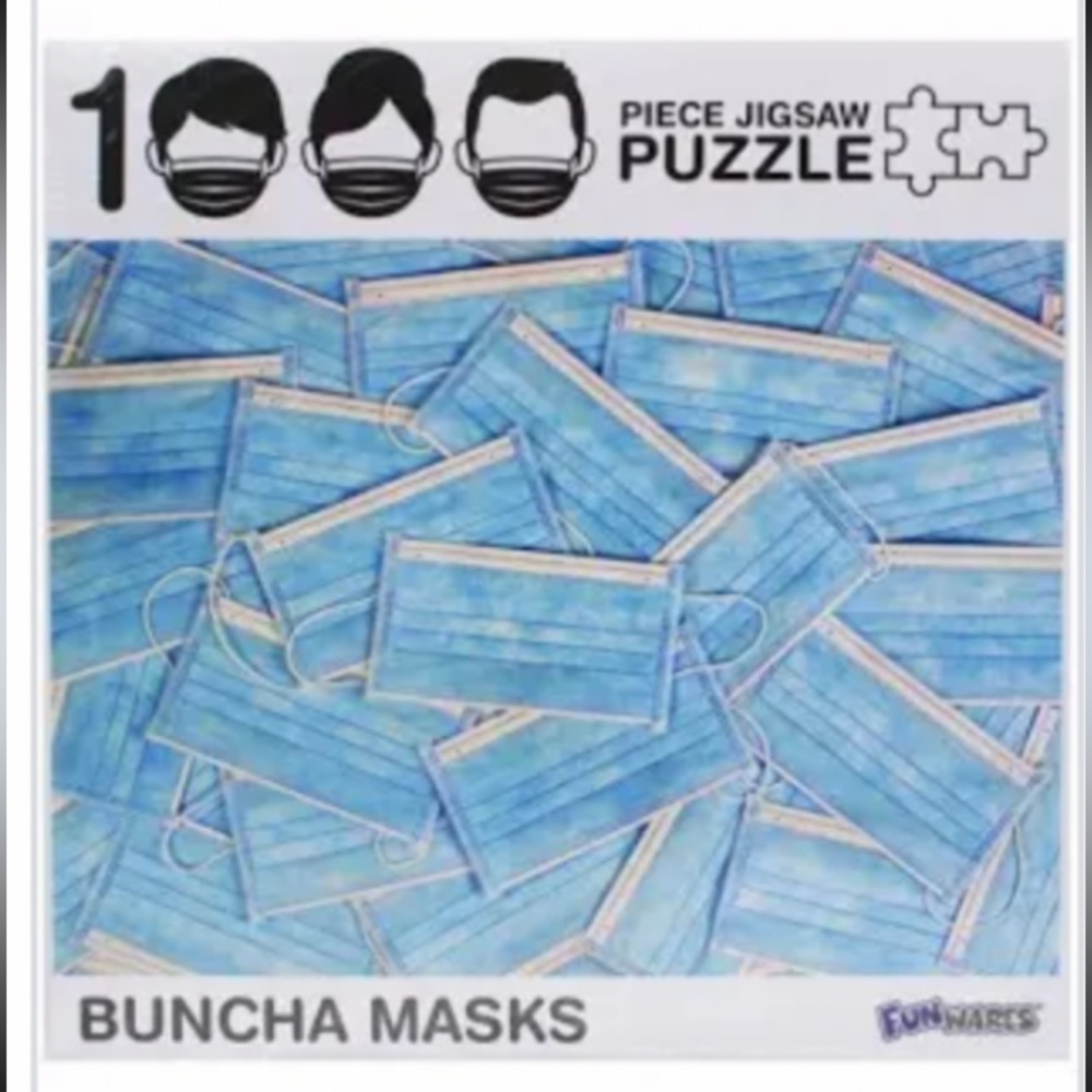 🌸3/$25🌸NIB.Sealed.BUNCHA MASKS 1000 piece jigsaw puzzle by FunWares. 27”x19”